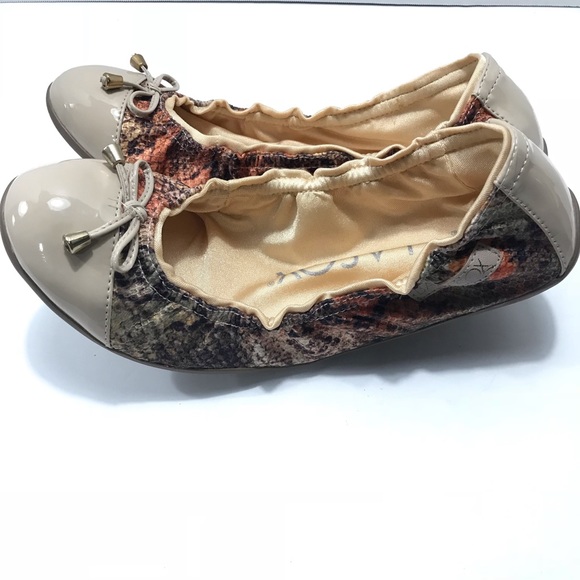 BALLASOX by Corso Como Foldable Orange Python Flat - Picture 3 of 6